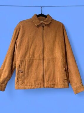 Corduroy Zip-Front Jacket - Tan